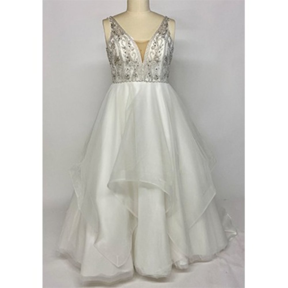 Assymetric Tulle Wedding Dress